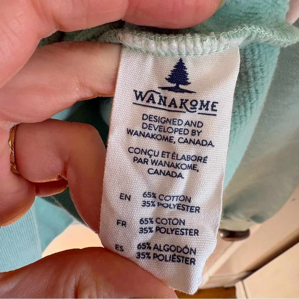 Wanakome Colorblock Hoodie in Tan, Blush Pink & Mint‎ - Large